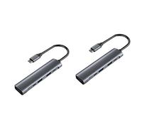 HEMOTON 2pcs Type- Multi Usb c Charger Port Splitter Data Dock Usb Docking Station