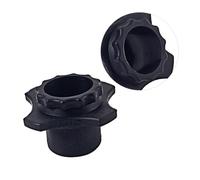 HEMOTON 2pcs Universal Microphone Silicone Case Anti-slip Base and Non-skid Ring, Drop Resistance Mic Cover Protector for Handheld Wireless Microphones, Black