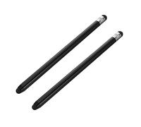HEMOTON 2pcs Universal Stylus Screen Pens for Tablets and Phones, Capacitive Touch Screen Stylus Set, Black Metal Round Tip, Compatible with Touchscreen Devices for Office and Travel Use