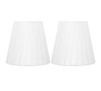 HEMOTON 2pcs White Cloth Lamp Shade Clip for Floor Lamp Simple Style Light Cover with Decorative Diffuse Lighting to Build Warm Atmosphere in Room or Bedroom