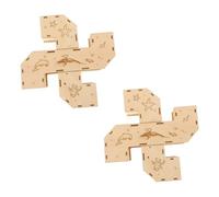 HEMOTON 2pcs Wooden Hamster Tunnel Maze for Small Pets Durable Natural Exercise Labyrinth for Hamsters Rats to Promote Agility and Prevent Obesity