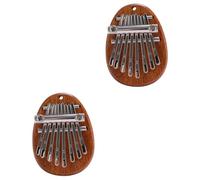 HEMOTON 2pcs Wooden Kalimba Keys Mini Thumb Piano Finger Piano Musical Instrument Supply for Beginners and Boys and Girls