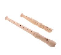 HEMOTON 2pcs Wooden Soprano Recorder German Fingering Flute for Beginners Early Music Education Lightweight Portable Instrument