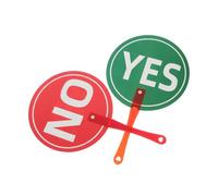 HEMOTON 2pcs Yes No Paddles Voting Boards for Classroom and Judging Competitions, Lightweight Plastic Answer Signs with Versatile Applications for Teachers and Students
