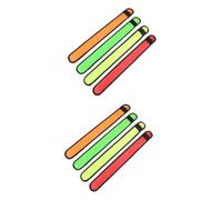 HEMOTON 2sets LED Luminous Slap Bracelets High Visibility Night Running Wristbands Red Green Orange Yellow for Jogging Walking Hiking Safety Accessories 4pcs*2