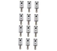 HEMOTON 2sets Silver Guitar Bridge Saddles Replacement Set 0.79x0.39 Inch 6pcs*2