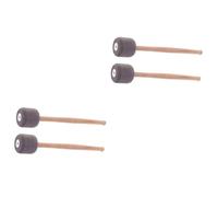 HEMOTON 2sets Stainless Steel Drumsticks Percussion Instrument Drum Mallets for Boys and Girls Adults 2pcs*2