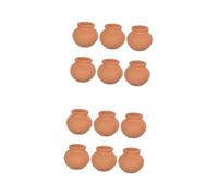 HEMOTON 2sets Terracotta Flower Pots for Succulents Breathable Plant Nursery Planters with Drainage for Indoor and Outdoor Use Plant Lovers 6pcs*2