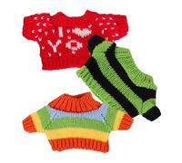 HEMOTON 3 Pcs Bear Clothes Tee Bear Sweater Bears Stuffed Animal Clothes Cute Tiny Clothes DIY Bear Toy for Stuffed Bears Doll with 9 - 11 Inch
