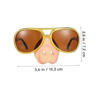 HEMOTON 3 Pcs Funny Glasses for Adults with Pig Nose Disguise Lightweight Party Eyewear in Gold Silver Pink Vibrant Novelty Props for Photo Booths Birthday and Themed Events