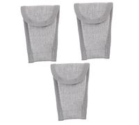HEMOTON 3 Pcs Multipurpose Mouthpiece Storage Bag Saxophone Clarinet Flute Case Guzheng Nail Preservation Grey Easy to Carry
