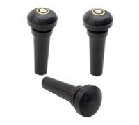 HEMOTON 3 Pcs Violin Ebony Tailpin Set with 2 Fresh Eye Tailpins and 1 without Eye Black Violin Endpins Replacement Accessories