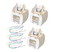 HEMOTON 3 Sets Wooden Sightseeing Cable Car Model DIY Science Experiment Kit for Handmade Building to Develop Motor Skills Creativity and Mechanical Understanding for Group Play and