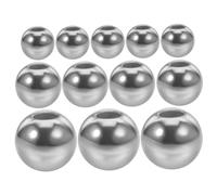 HEMOTON 300Pcs Professional Fishing Beads Abs Durable Silver Beads for Fly Tying Sea Lake River Fishing Lures Versatile Stoppers for Trout and Perch