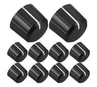 HEMOTON 30pcs 20x16mm Plastic D-shaft Potentiometer Knobs Black White for Electric Guitar Volume Tone Control Audio Mixer Dj Console Replacement