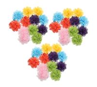 HEMOTON 30PCS Chiffon Flower Hair Bows for Small Dogs Cats Lightweight Floral Clips Grooming Accessories with Multi Color Options for Puppy Birthday Party Decoration