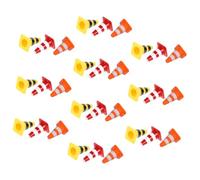 HEMOTON 30pcs Miniature Road Barrier Plastic Traffic Cones Safety Barriers Educational Playset Realistic Construction Barricades Roleplay Accessories
