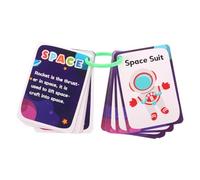 HEMOTON 34pcs Space Learning Flash Cards for Toddler Toys for 2 3 4 5 6 Year Old Baby Boys Preschool Learning Sensory Toys for Educational