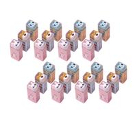 HEMOTON 36pcs Cute Animal Pencil Eraser Set with Kawaii Cartoon Designs, Portable PVC Rectangular Erasers for Elementary Classroom Study and Birthday Party Favour, Easy to Erase Pencil