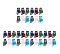 HEMOTON 36pcs Thumb Finger Guitar Picks for Bass Guitar Red White Black Light Dark Green Lightweight Plectrums for Finger and Enhanced Sound Quality