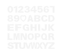 HEMOTON 37pcs Reusable Number and Alphabet Cake Stencils Made of White Pet Material, Easy to Operate Baking Templates for Weddings and Parties, Creative DIY Cake Decorating Supplies