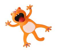 HEMOTON 3D Cat Bookmark Plastic Animal Bookmark and Writers, Waterproof PVC Material with Funny and Creative Orange Design, for Developing A Reading Habit