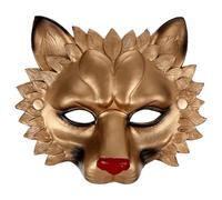HEMOTON 3d Lion Breathable and Comfortable Pu Foam Material for Halloween Cosplay and Masquerade Party with Realistic Golden Lion Design, for Dance Party and Festival Accessories