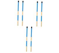 HEMOTON 3pairs Jazz Drum Brush Sticks Wooden Rod Drumsticks Safe Comfortable for Jazz Folk Music Performance