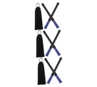 HEMOTON 3pairs Retractable Nylon Wire Drum Brush Set Storage Bag for Jazz and Rock Music Comfortable Grip High Durability for Drummers and Beginners