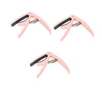 HEMOTON 3pcs Acoustic Guitar Capo Pink Guitar Accessory Essential for Folk Country Traditional Music Styles