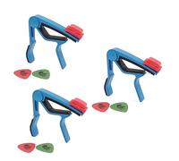 HEMOTON 3pcs Acoustic Guitar Tuner Clip Capo for Guitar Pad Easy Repositioning Without Disturbing Tuning