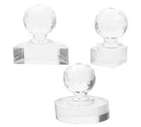 HEMOTON 3pcs Acrylic Eyeshadow Pressing Tool for Makeup, Convenient and Efficient Cosmetic Stamp for Eyebrow and Eyeshadow, Space-saving Solution for Makeup Application