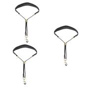 HEMOTON 3pcs Adjustable Saxophone Neck Strap Metal Hook Soprano Saxophone Lanyard