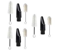 HEMOTON 3pcs Alto Saxophone Mouthpiece Cleaning Brushes Easy-blowing Design for Smooth Tone Quality for Saxophone Musicians Includes White