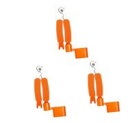 HEMOTON 3pcs Aluminum Alloy Guitar String Winder Tool Manual Peg Remover Easy Use Guitar Accessory for Changes and Maintenance Orange