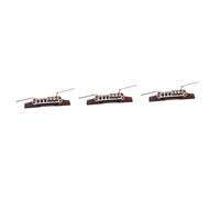 HEMOTON 3pcs Archtop Guitar Bridge Roller Saddles Silver and Material Replacement for Jazz Guitars