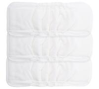 HEMOTON 3pcs Bamboo Cotton Diapers Reusable Pack Comfortable Cloth Diaper Inserts for Boy Girl Water Absorbing Washable for Care