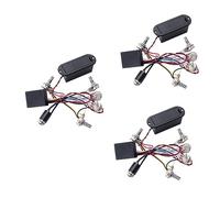 HEMOTON 3pcs Band Equalizer Circuit Bass Tone Control Harness Guitar Eq Preamp Volume Tone Pots for Active Pickup Set
