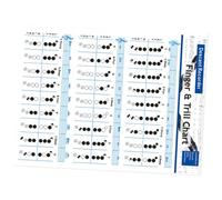 HEMOTON 3pcs Bass Recorder Chords Finger Chart for Flute Practice Clarinet Note Chart Chord Poster for Students Beginners Learning Supplies