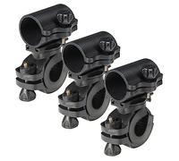 HEMOTON 3Pcs Bike Flashlight Holder Set Adjustable Bike Light Mount Sturdy Plastic Torch Stand Clip for Cycling Accessories