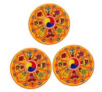HEMOTON 3pcs Buddha Cushion Pillow Sound Pad Tibetan Singing Bowl Mat Buddhist Bowl Pad for Decorative Use