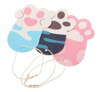 HEMOTON 3Pcs Compressed Wood Pulp Cat Paw Dish Sponges Set, Cute Reusable Cellulose Kitchen Scrubbers for Washing Dishes, Pots, and Pans, Holiday Cleaning Supplies