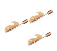 HEMOTON 3pcs Erhu Supplies Erhu Bow Hook Screw Head Durable Imitation Agate Stainless Steel Repair Kit for Asian Instrument