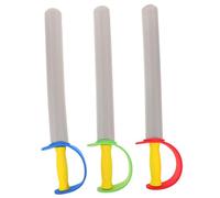 HEMOTON 3pcs Foam Sword for Fencing Training Safe Lightweight Costume Props in Red Blue Green Vibrant Performance Swords for S Party Play and Stage Cosplay