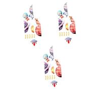 HEMOTON 3pcs Galaxy Pattern Fretboard Sticker Glow Dark Guitar Fretboard Decals Acoustic Guitar Accessories for Fingerboard Decoration