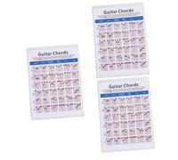 HEMOTON 3pcs Guitar Chord Spectrum Plate Paper Chord Training Guide for Students Teacher Use S Guitar Practice Chart Training