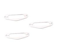 HEMOTON 3pcs Guitar Pickup Frame Silver Mounting Ring for Single Coil Humbucker Pickup Ring Compatible St Style Electric Guitars
