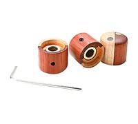 HEMOTON 3pcs Guitar Potentiometer Knobs Volume Caps Replacement Electric Guitar Accessories Wood Knob Caps
