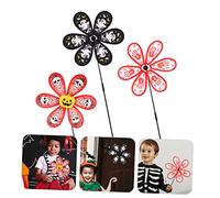 HEMOTON 3pcs Halloween Pumpkin Windmill with Bloody Hand Pattern Lightweight Cloth Garden Spinners for Outdoor Party Decoration Assorted style