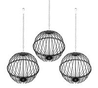 HEMOTON 3pcs Iron Hanging Bunny Feeder Balls for Rabbits and Hamsters, Simple and Convenient to Use, Provides Exercise While Eating, Suitable for Hanging in The Cage Or Garden